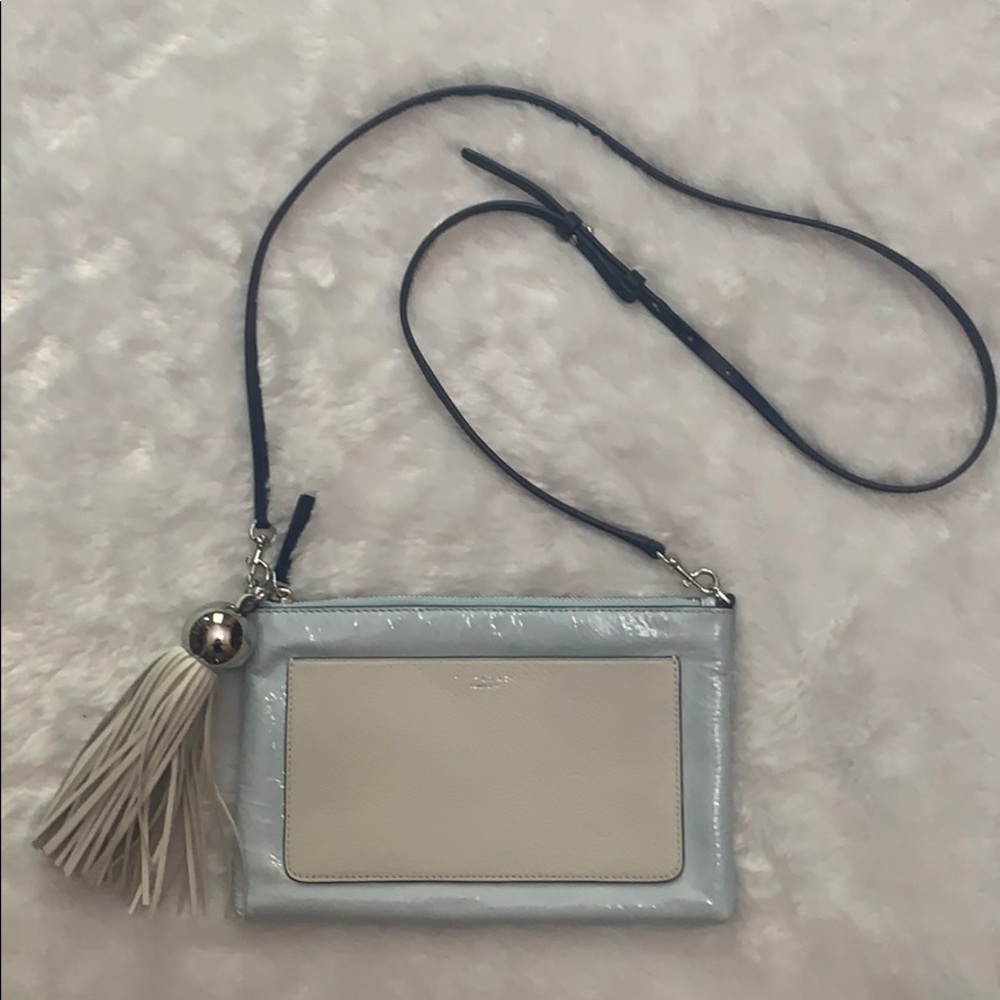 Tory Burch Color-Block Patent Tassel Crossbody bag